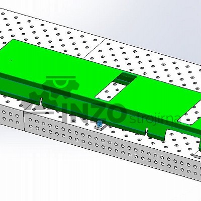 Svařovací přípravek 2 za použití PE 1000 UHMW- model 1 